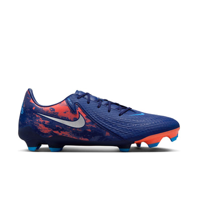 Nike Phantom GX 2 Academy "Erling Haaland" FG Firm Ground Low-Top Soccer Cleats-Blue Void/Chrome