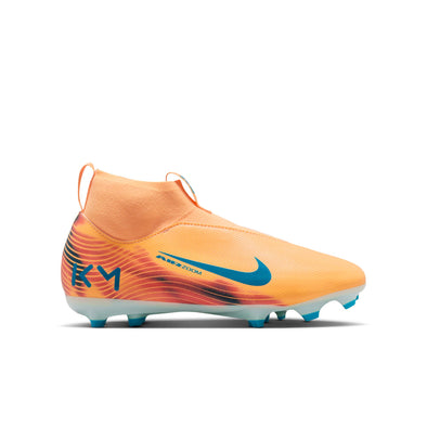 Nike Junior Zoom Mercurial Superfly 10 Academy "Kylian Mbappé" Academy FG Firm Ground Soccer Cleats- Melon Tint/Neo Turq/Igloo