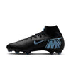 Nike Mercurial Superfly 10 Pro FG Firm Ground Soccer Cleats-Black/Ice Blue