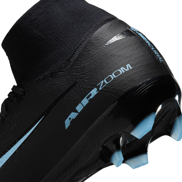 Nike Mercurial Superfly 10 Pro FG Firm Ground Soccer Cleats-Black/Ice Blue