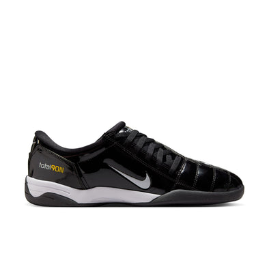 Nike T90 SP Indoor Soccer Shoe- Black/White/Metallic Silver