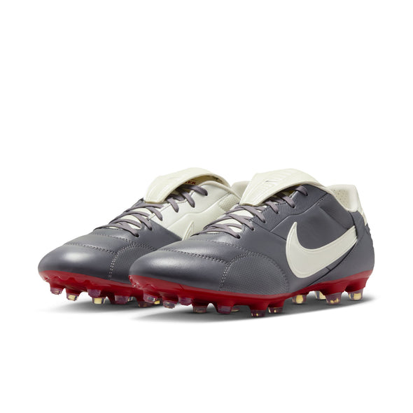 Nike Premier III FG Firm Ground Soccer Cleats - Light Graphite/Metallic Summit/White/Varsity Red
