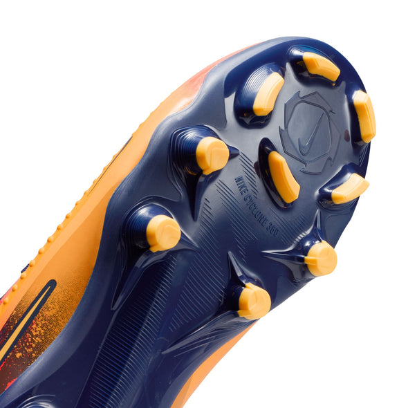 Nike Junior Phantom 6 Low Academy Erling Haaland FG Firm Ground Soccer Cleats - Laser Orange/Lemon Venom/Blue Void
