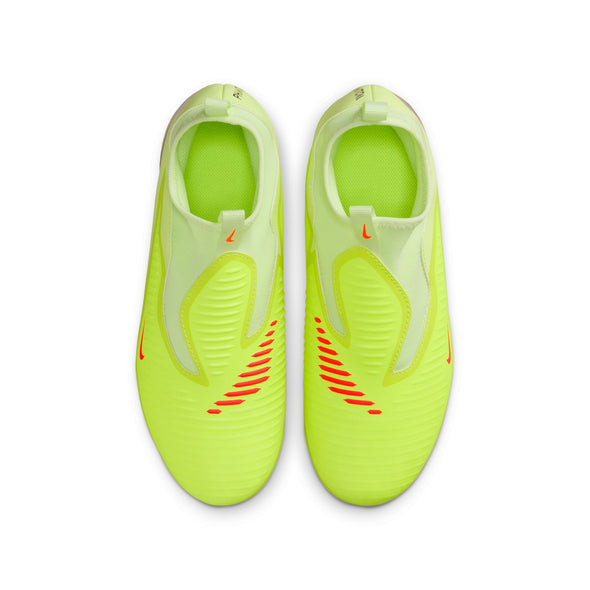 Nike Junior Phantom 6 High Academy FG Firm Ground Soccer Cleats- Hyper Crimson/Black/Limelight