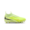 Nike Junior Phantom 6 High Academy FG Firm Ground Soccer Cleats- Hyper Crimson/Black/Limelight