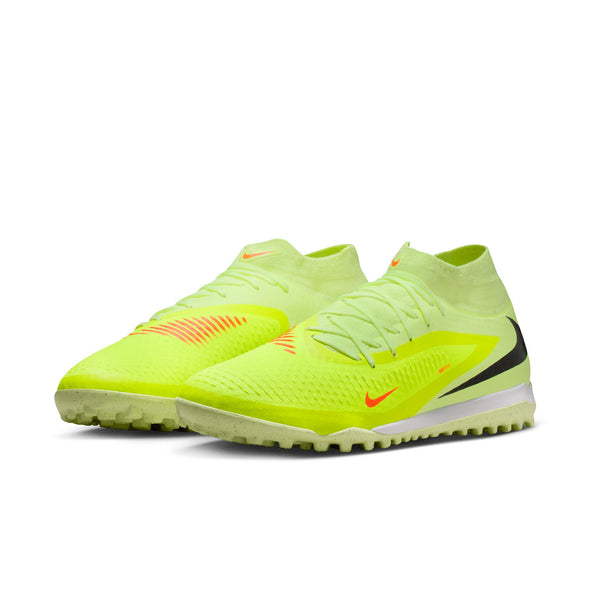 Nike Phantom 6 High Academy TF Turf Soccer Cleats-Hyper Crimson/Black/Limelight