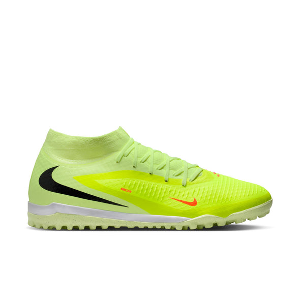 Nike Phantom 6 High Academy TF Turf Soccer Cleats-Hyper Crimson/Black/Limelight