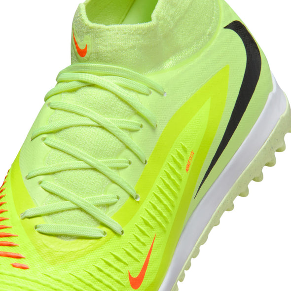 Nike Phantom 6 High Academy TF Turf Soccer Cleats-Hyper Crimson/Black/Limelight