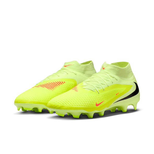Nike Phantom 6 High Academy FG Firm Ground Soccer Cleats-Hyper Crimson/Black/Limelight