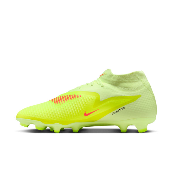 Nike Phantom 6 High Academy FG Firm Ground Soccer Cleats-Hyper Crimson/Black/Limelight