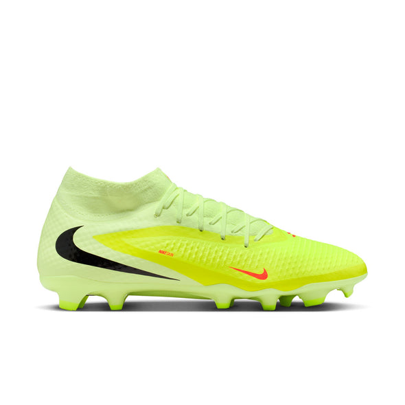 Nike Phantom 6 High Academy FG Firm Ground Soccer Cleats-Hyper Crimson/Black/Limelight