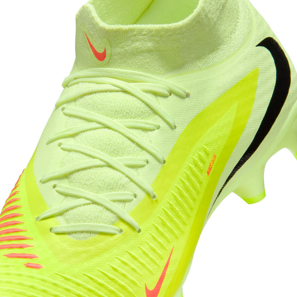 Nike Phantom 6 High Academy FG Firm Ground Soccer Cleats-Hyper Crimson/Black/Limelight