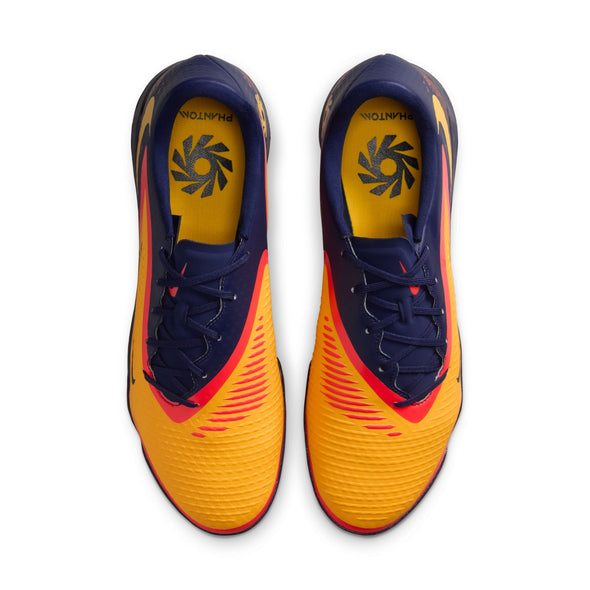 Nike Phantom 6 Low Academy TF "Erling Haaland" Turf Soccer Cleats- Laser Orange/Lemon Venom/Blue Void