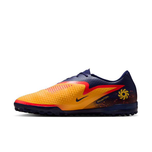 Nike Phantom 6 Low Academy TF "Erling Haaland" Turf Soccer Cleats- Laser Orange/Lemon Venom/Blue Void