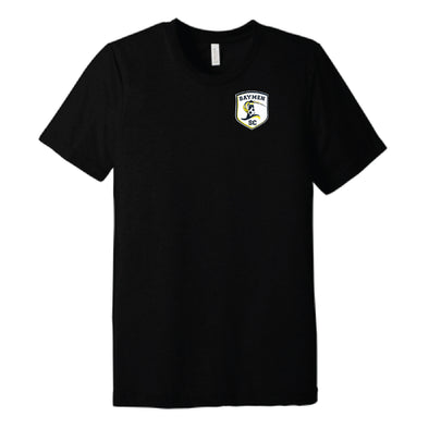 Baymen - Crest Short Sleeve Triblend Black T-Shirt - Youth/Men's/Women's