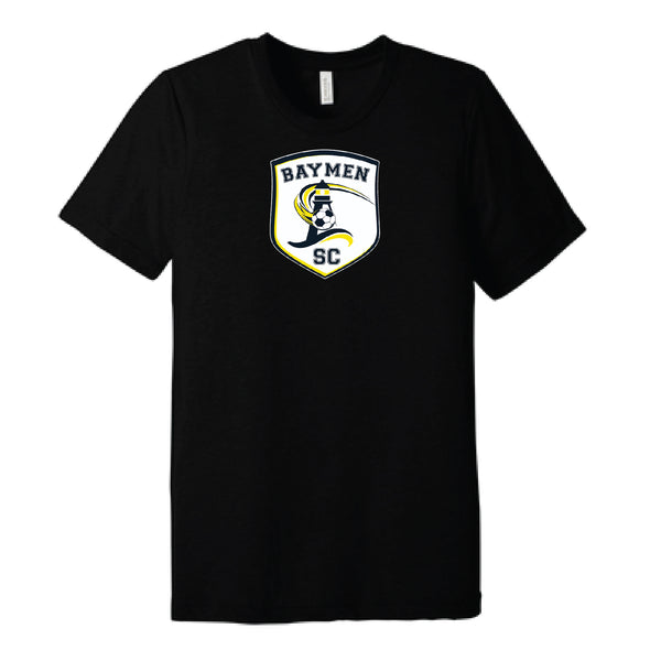 Baymen - Dyanmic Fan Short Sleeve Triblend Black T-Shirt - Youth/Men's/Women's