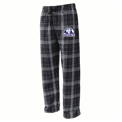 Spartans SC Flannel Plaid Pajama Pant Black/White