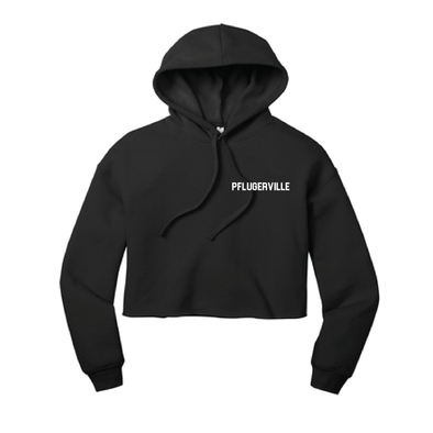 Pflugerville FC Bella+Canvas Lifestyle Crop Hoodie Black