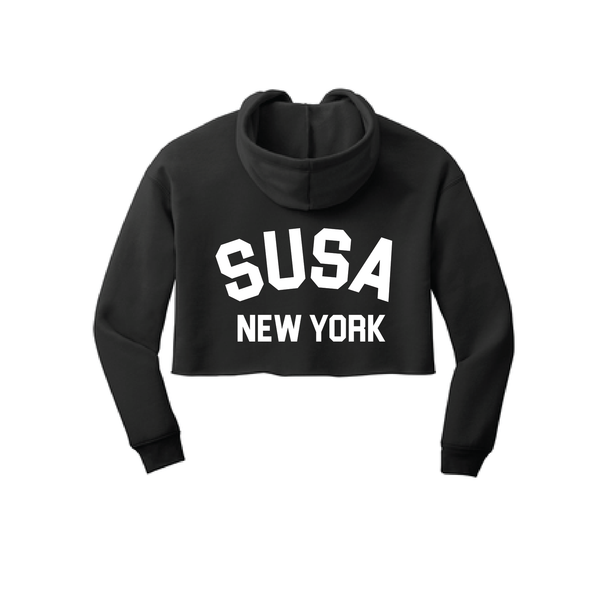 SUSA Bella+Canvas Lifestyle Crop Hoodie Black