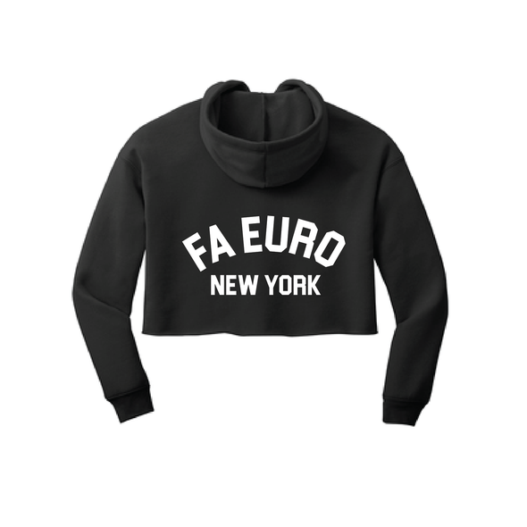 FA Euro New York FAN Bella+Canvas Lifestyle Crop Hoodie Black