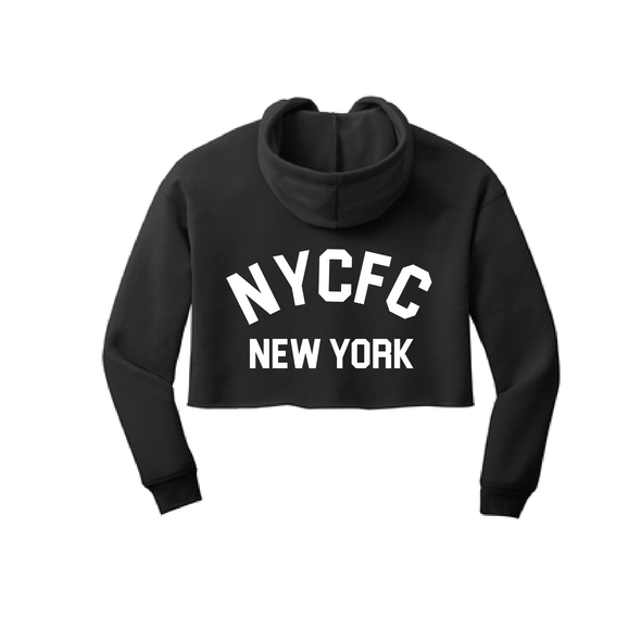 NYCFC Girls Program Bella+Canvas Lifestyle Crop Hoodie Black