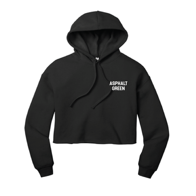 Asphalt Rec FAN Bella+Canvas Lifestyle Crop Hoodie Black