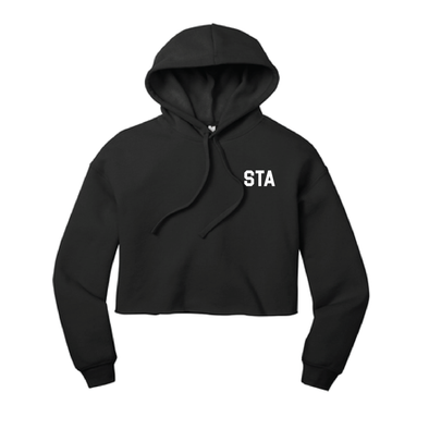 STA Mount Olive Premier Bella+Canvas Lifestyle Crop Hoodie Black