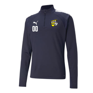 Belleville Puma Team Liga 25 1/4 Zip Training Top Navy