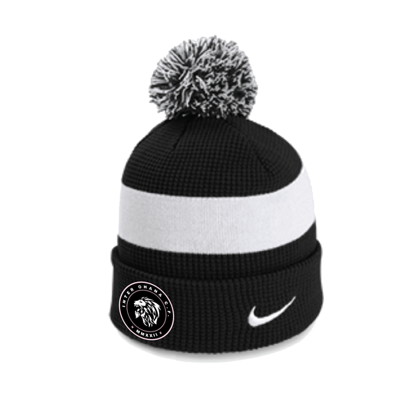 Inter Ohana Travel Nike Authentic Pom Beanie Black/White