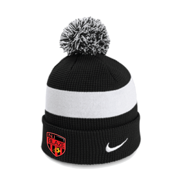 NJ Blaze Nike Authentic Pom Beanie Black/White