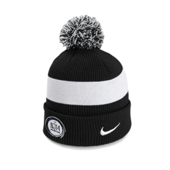 NJ14 FAN Nike Authentic Pom Beanie Black/White