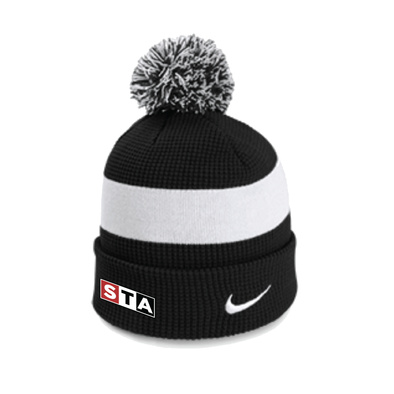 STA Nike Authentic Pom Beanie Black/White