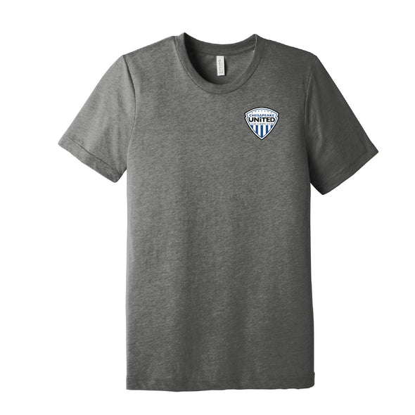 Chesapeake United SC Advanced Crest Short Sleeve Fan T-Shirt Grey