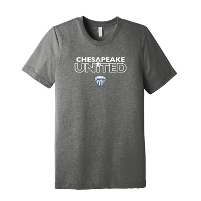 Chesapeake United SC Competitive Duel Short Sleeve Fan T-Shirt Grey