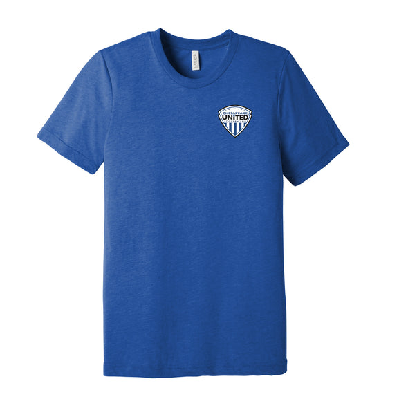 Chesapeake United SC Competitive Crest Short Sleeve Fan T-Shirt Royal