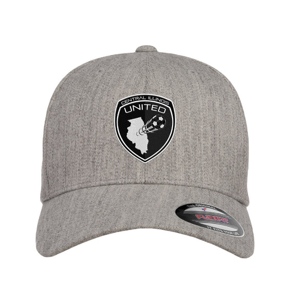 CIU Crest Flexfit Wool Blend Fitted Cap Heather Grey