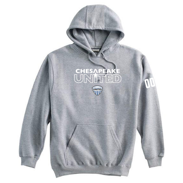 Chesapeake United SC Competitive Duel Pennant Super 10 Hoodie Grey