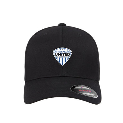 Chesapeake United SC Advanced Flexfit Wool Blend Fitted Cap Black