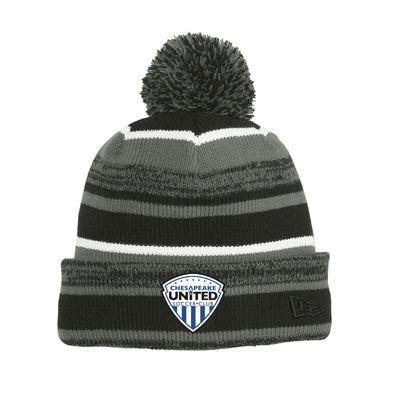 Chesapeake United SC Advanced New Era Sideline Bobble Beanie Black