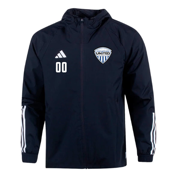 Chesapeake United SC Competitive adidas Tiro 23 All Weather Jacket Black