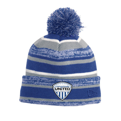 Chesapeake United SC Advanced New Era Sideline Bobble Beanie Royal