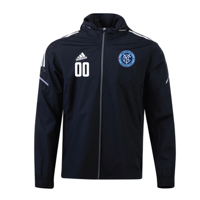 NYCFC Girls Program adidas Condivo 21 All Weather Jacket Black/White