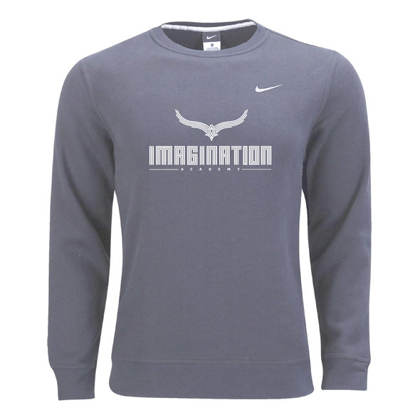 Imagination Academy FAN Large Logo Nike Team Club Fleece Sweatshirt Grey