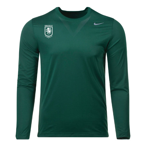 Christos FC Badge Nike Legend Long Sleeve Shirt Dark Green