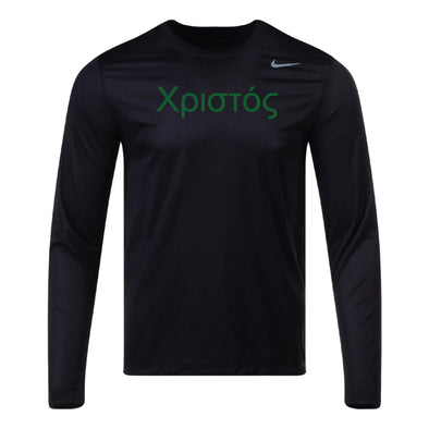 Christos FC Greek Lettering Nike Legend LS Shirt Black