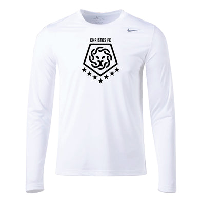 Christos FC Lion Head Nike Legend Long Sleeve Shirt White