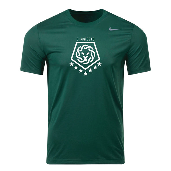 Christos FC Lion Head Nike Legend SS Shirt Dark Green