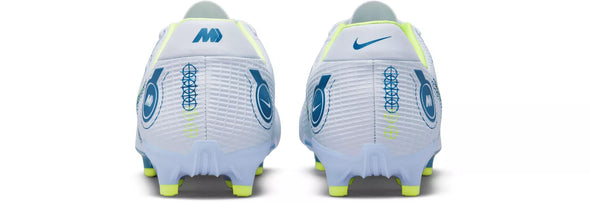 Nike Junior Mercurial Vapor 14 Academy FG/MG Soccer Cleats - Grey/Blackened Blue/Light Marine/Laser Blue/Volt