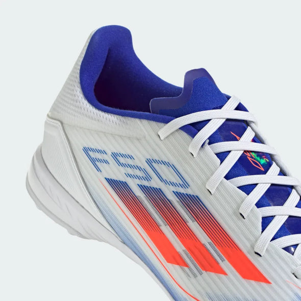 adidas F50 League TF  White/Solar Red/Lucid Blue