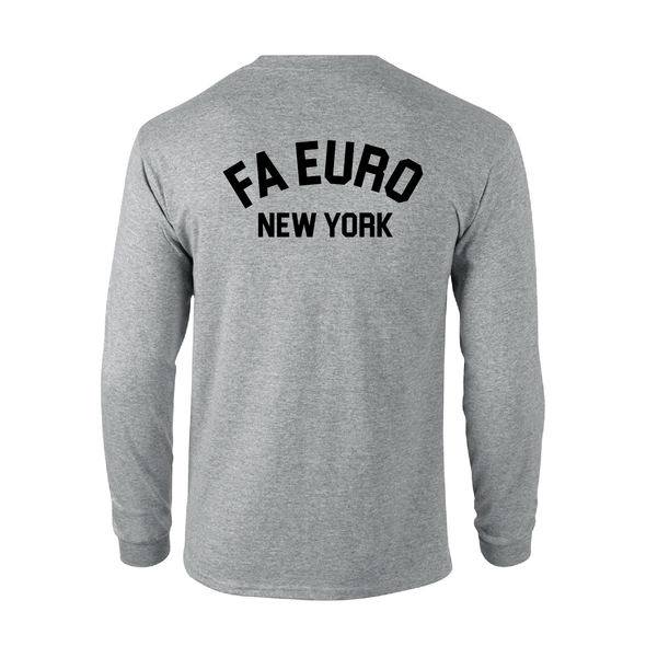 FA Euro New York FAN Gildan LS Lifestyle T-Shirt Grey